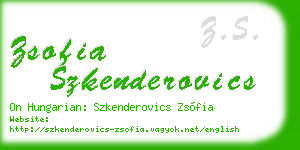 zsofia szkenderovics business card