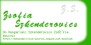 zsofia szkenderovics business card